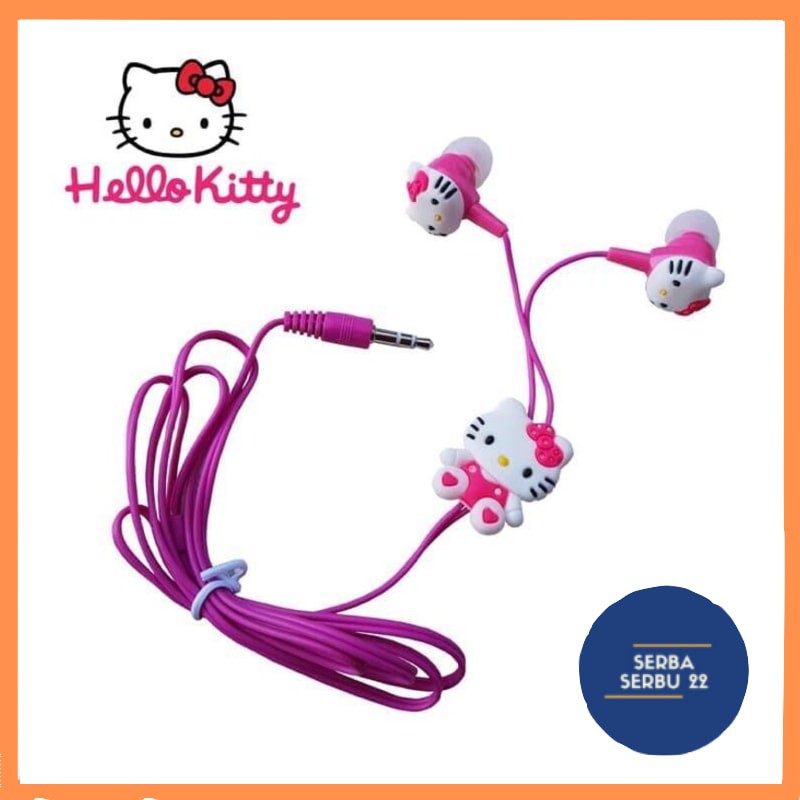 headset karakter hp universal handsfree doraemon hello kitty full body