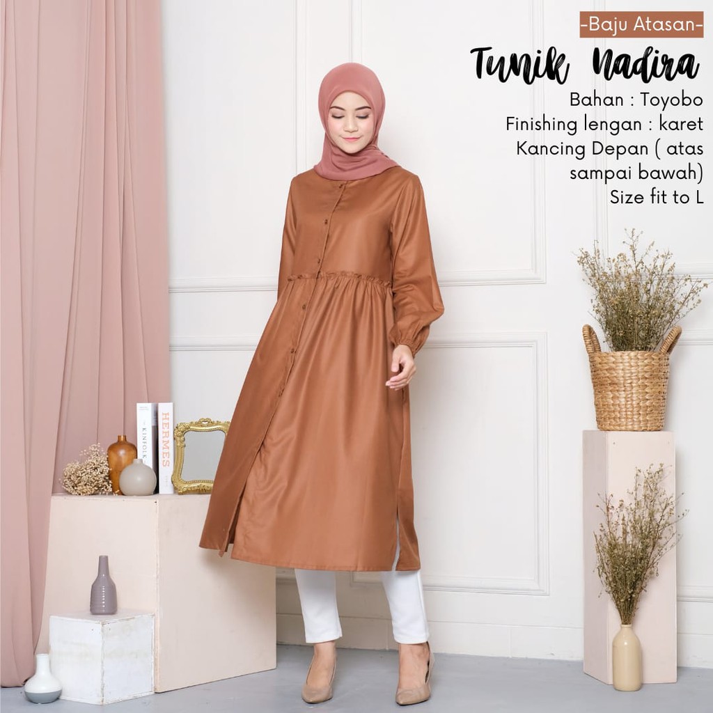 Termurah - Tunik Dress Polos Baju Atasan Tunik Toyobo Jumbo Bahan Toyobo Nyaman Dipakai | Bisa Cod