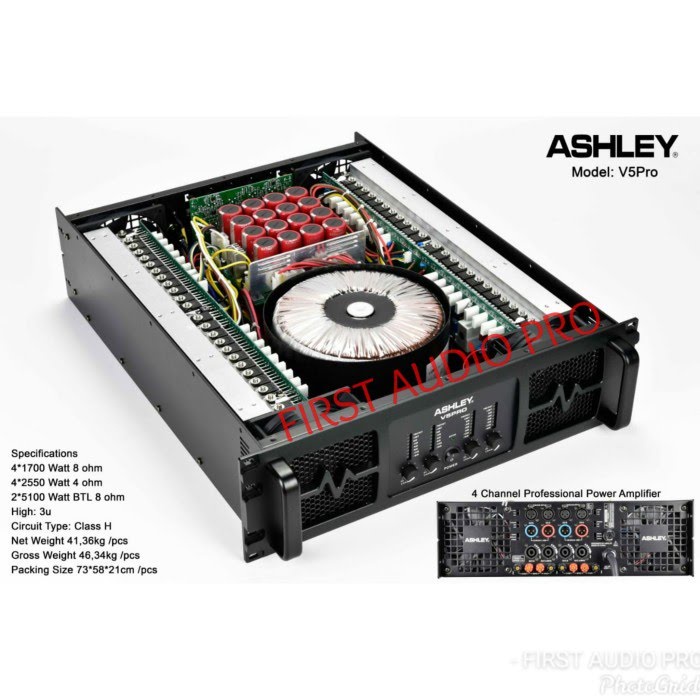Power Ashley V5PRO 4 channel V5 Pro Original Ashley amplifier