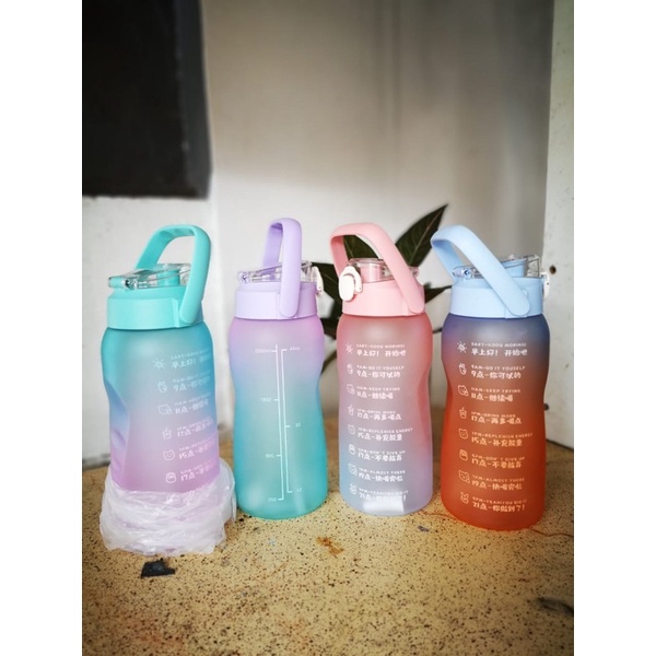 READY tritan RANDOM BOTOL 2 liter motivasi gradasi non tanpa stiker