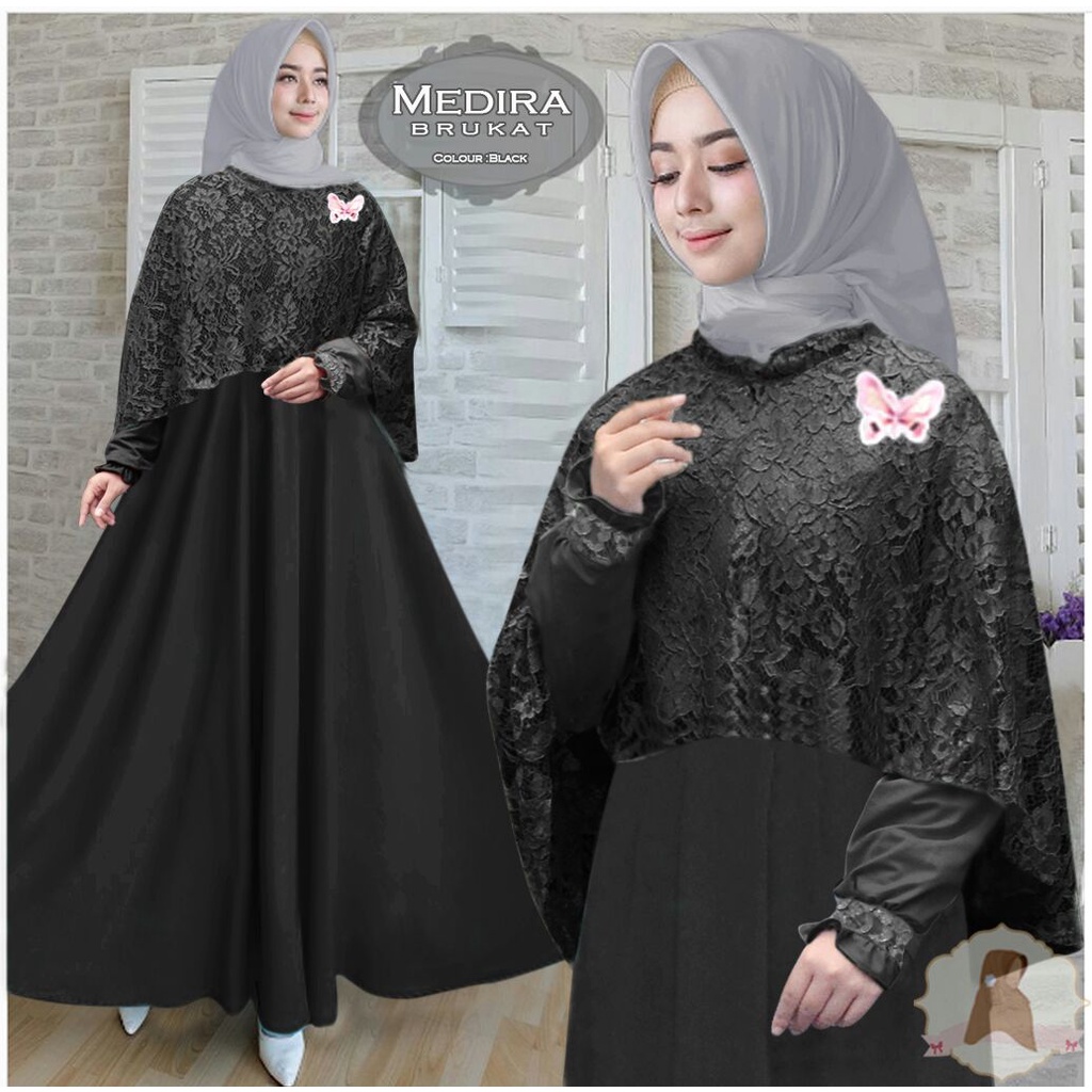 CHERON SALE 15111 - Baju Muslim Gamis Syari Maxi Maxy Dress Pesta Bordir Busana Gamis Pesta Lebaran 
