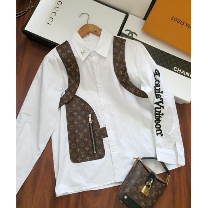 kemeja lv import premium with asimetric pocket