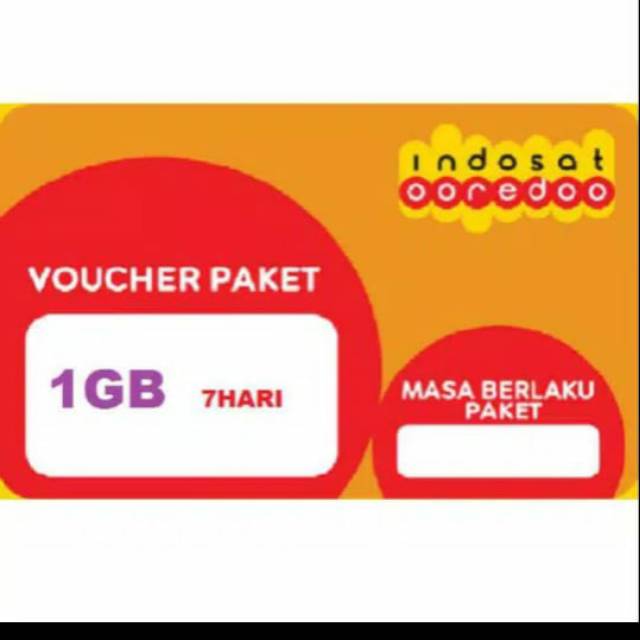 Voucher indosat 1gb 7 hari