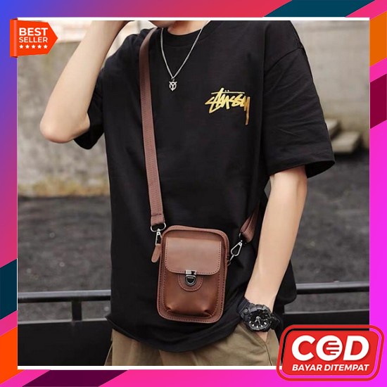 Jual Tas Selempang Kulit Pria Tas Paha Pinggang 213 Asli Import Tas Selempang Kulit Tas Pinggang Hp 