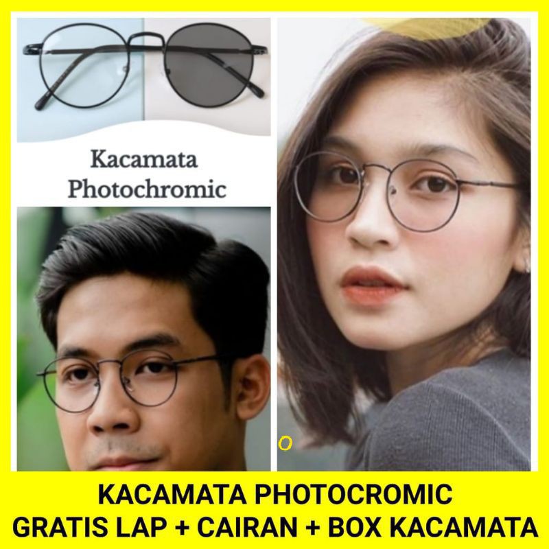 kacamata photocromic normal pria wanita