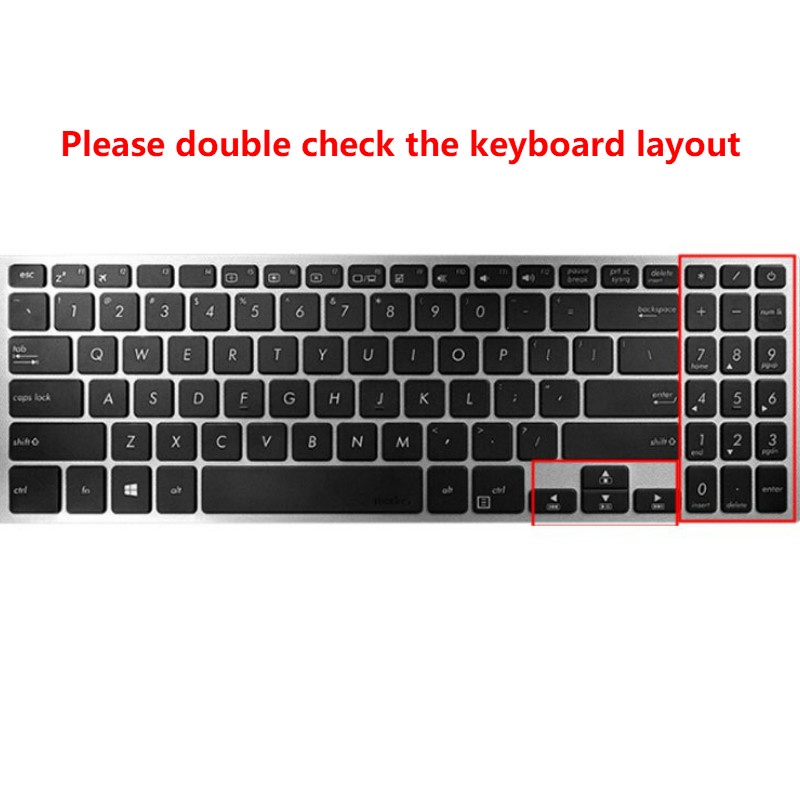 For 15.6 Inches ASUS Y5000/YX560/X507/UB/UD Soft Ultra-thin Silicone Laptop Keyboard Cover Protector