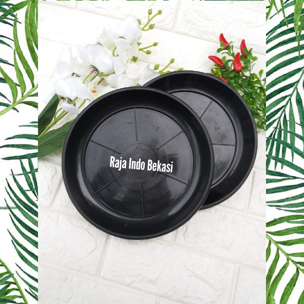 ALAS POT 25 CM Hitam TRAY /GBL / ECO-25 Tatakan Pot 25 HITAM UTK POT GENTONG HITAM 30 25 27 CM