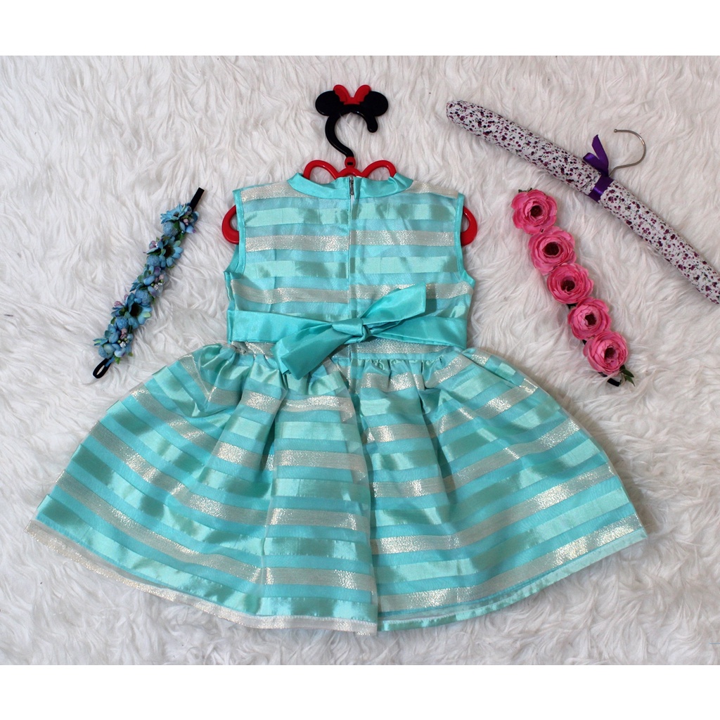 Dress Kids Lopez/Dress Bayi 1-3tahun Tanpa Lengan / Baju Anak Bayi Murah / Dress Anak Perempuan Motif Saten Realpict