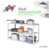 RAK ORGANISER MULTIFUNGSI 2 SUSUN / RAK ORGANISER SERBAGUNA 2 SUSUN GSF G-4102 ORI