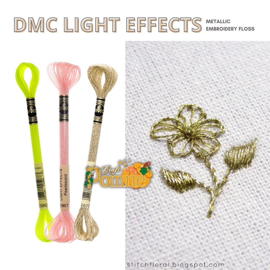 DMC EMBROIDERY FLOSS ART 317W JEWEL LIGHT EFFECTS GLITTER METALLIC | Benang Sulam Katun DMC Metalik - Jewel Effects