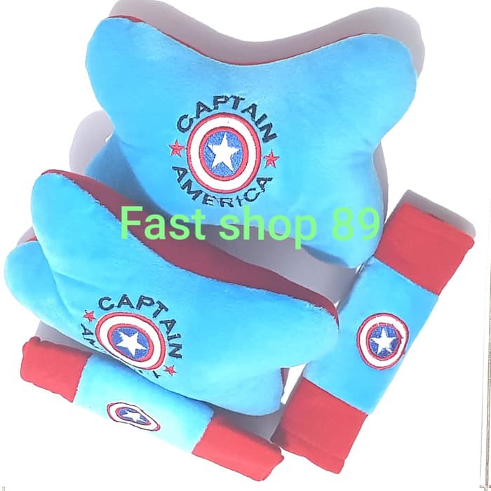 BANTAL LEHER JOK MOBIL PLUS SARUNG BELT CAPTAIN AMERICA 2IN1