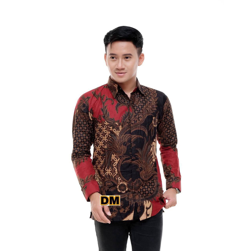 KEMEJA BATIK PRIA LENGAN PANJANG SIZE M L XL XXL-1