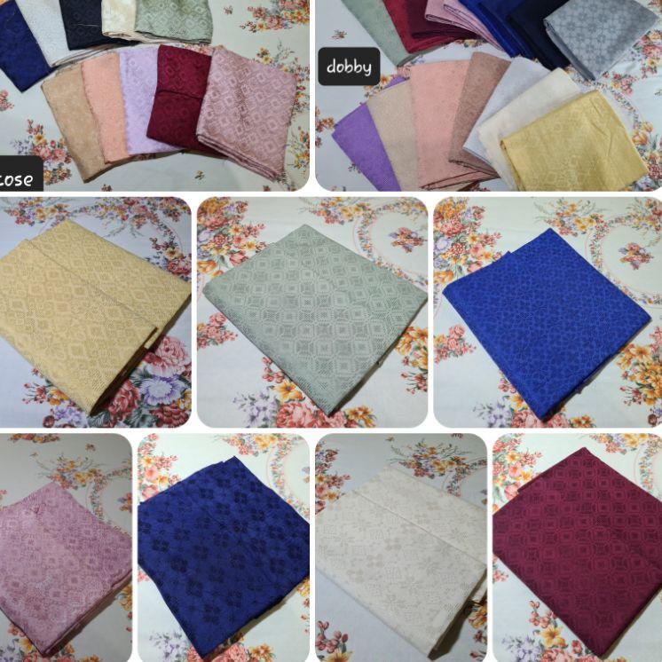 Menarik.. Kain dobby viscose polos | kain dobi viskos polos | batik dobby viscose polos | batik dobi