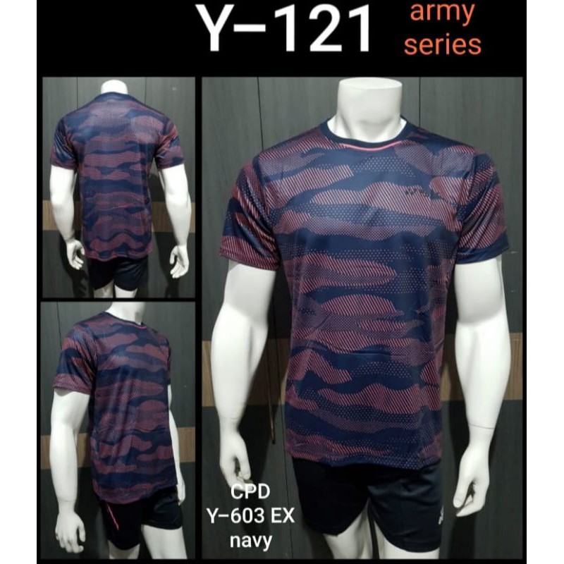 [COD] BAJU BADMINTON YONEX TERBARU 2021 ARMY LORENG | KAOS BULUTANGKIS Y 121 IMPORT GRADEORI MURAH