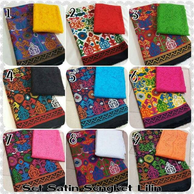 Satu set satin songket lilin
