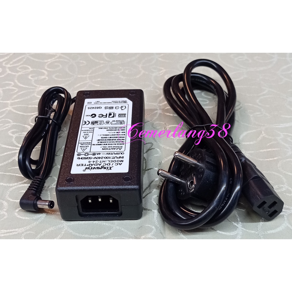 adaptor charger 6v 4a + kabel power PSU power supply 6 volt 4 ampere