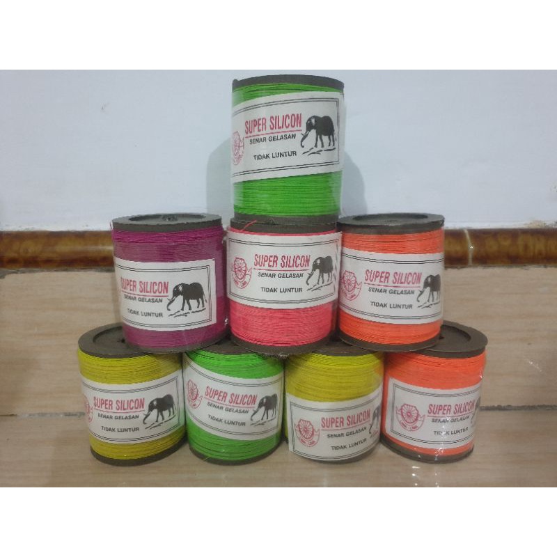 Gelasan Senar Layang Layang Super Silicon Cap GAJAH Tidak Luntur
