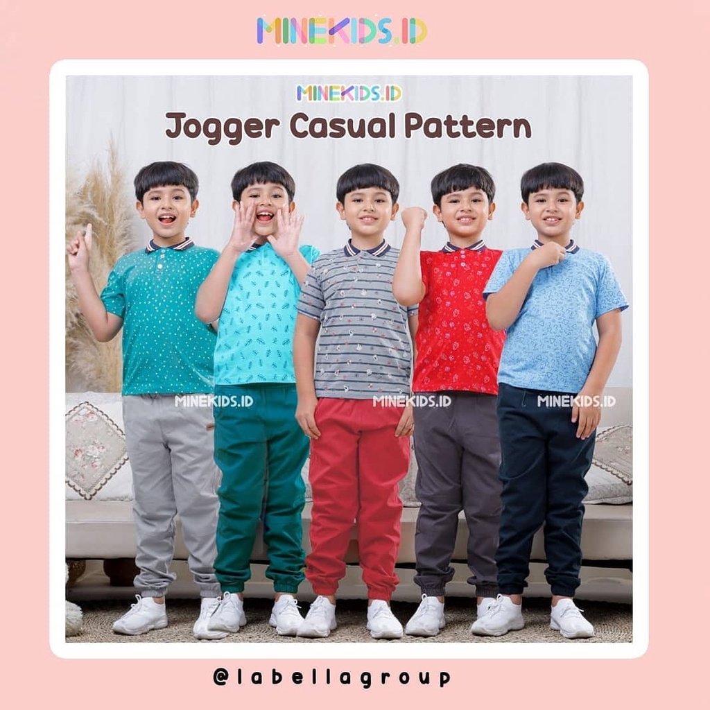 SETELAN ANAK UNISEX JOGER PANTS FULLPRINT USIA 2-10 TAHUN