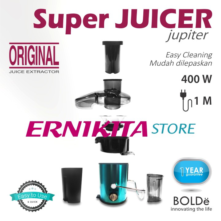 BOLDe SUPER JUICER JUPITER - Pengekstrak Juice Sari Buah Tanpa Ampas