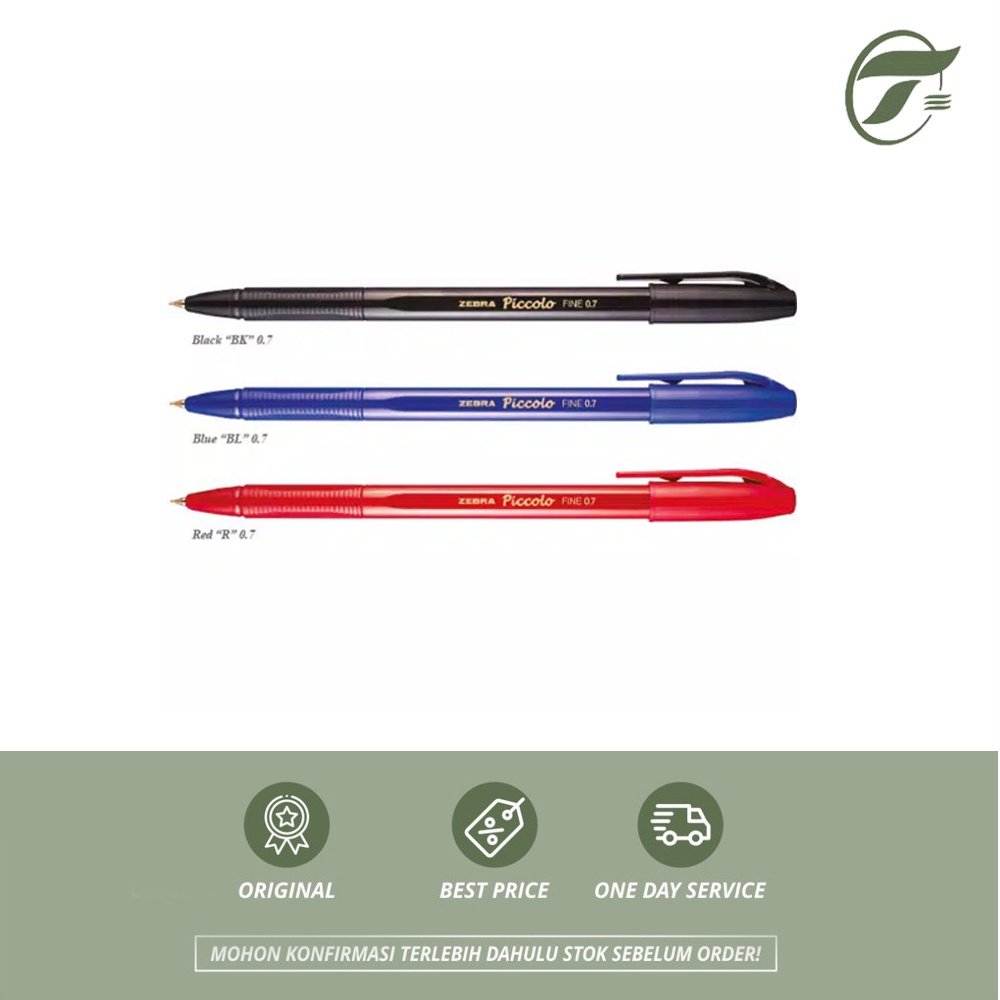 

BEST SELLER BALLPEN PICCOLO SEMI GEL 0.7 BLACK/BLUE/RED ZEBRA