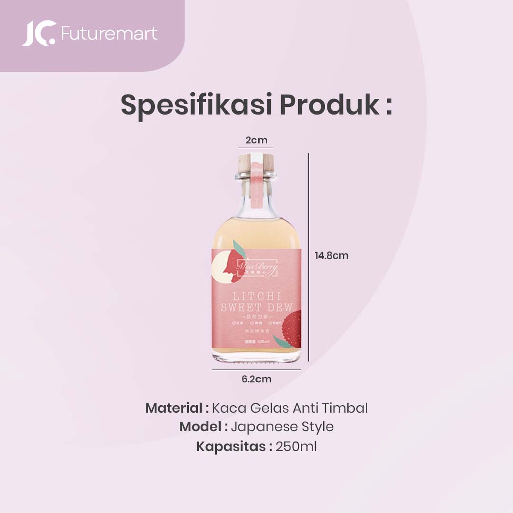 BOTOL KACA LIQUOR SAKE GLASS BOTTLE TUTUP CORK