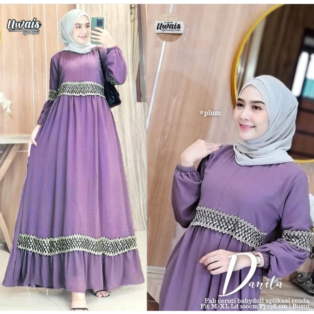 Gamis Wanita Muslimah Syari Dewasa Jubah Muslim Cewek Maxidress Casual Baju Muslim Wanita Remaja Dew
