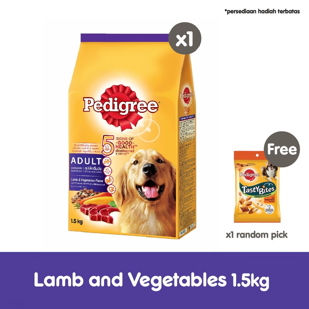 PEDIGREE® Makanan Anjing Kering 1.5 Kg-Lamb and Veg