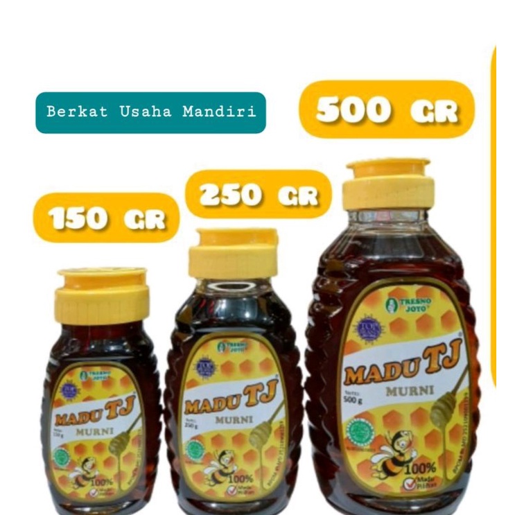 Madu Tj MURNI 100% Madu Alami kemasan botol Anti Tumpah (Tj lock)