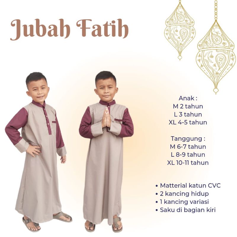 Jubah fatih//jubah anak//jubah