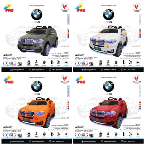 Mobil Aki BMW PMB M7988 X5 Electric Car Mobil Remote Control RC PMB ORIGINAL Mainan Mobil M 7988