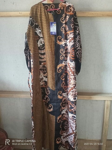 Couple Sarimbit Ruffle Terbaru Gamis Kombinasi Modern Hem Batik Ready Sampai Jumbo Ld 120 Ld 110