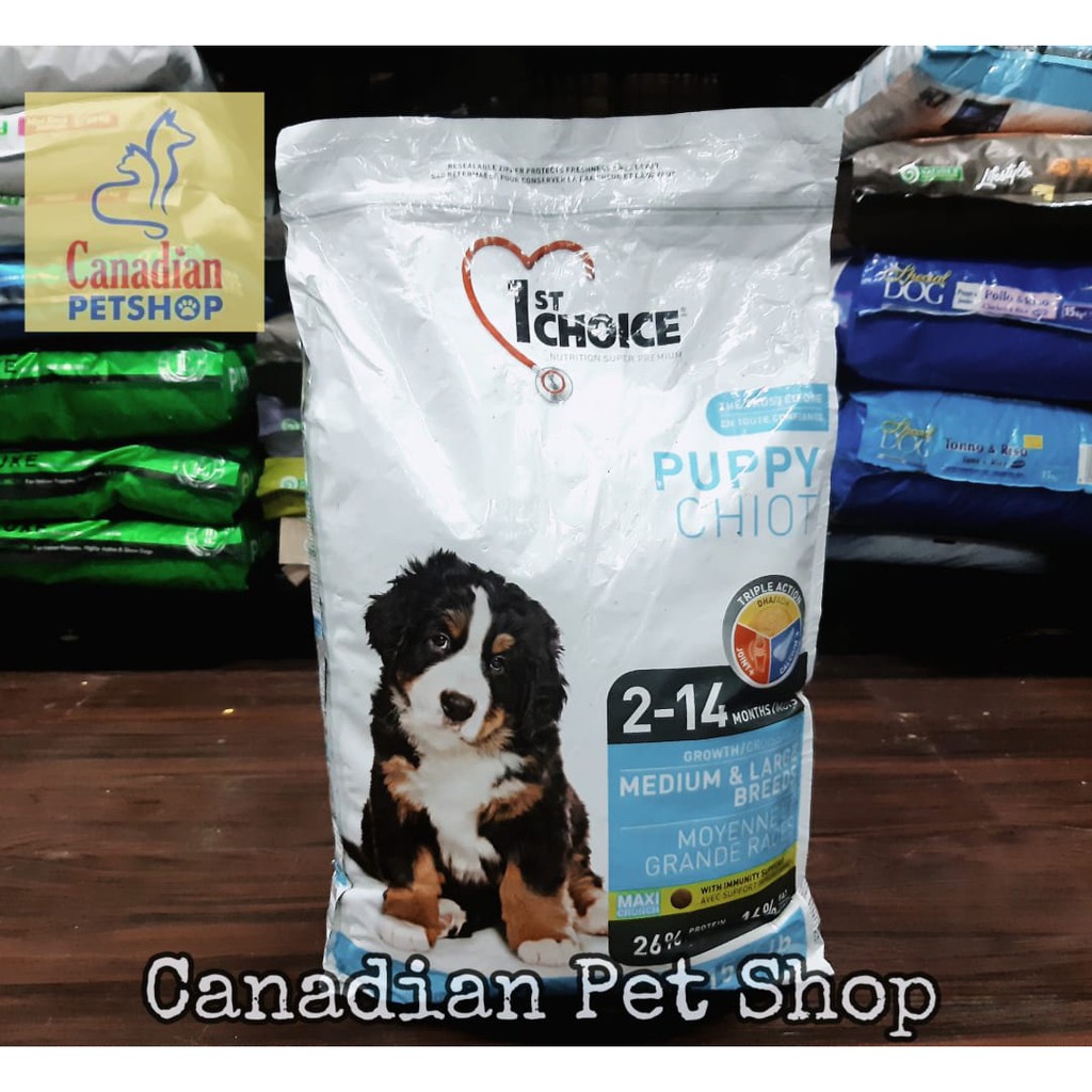 Dog Food/ Makanan Anjing 1st Choice Puppy Medium/ Large Breed 7kg