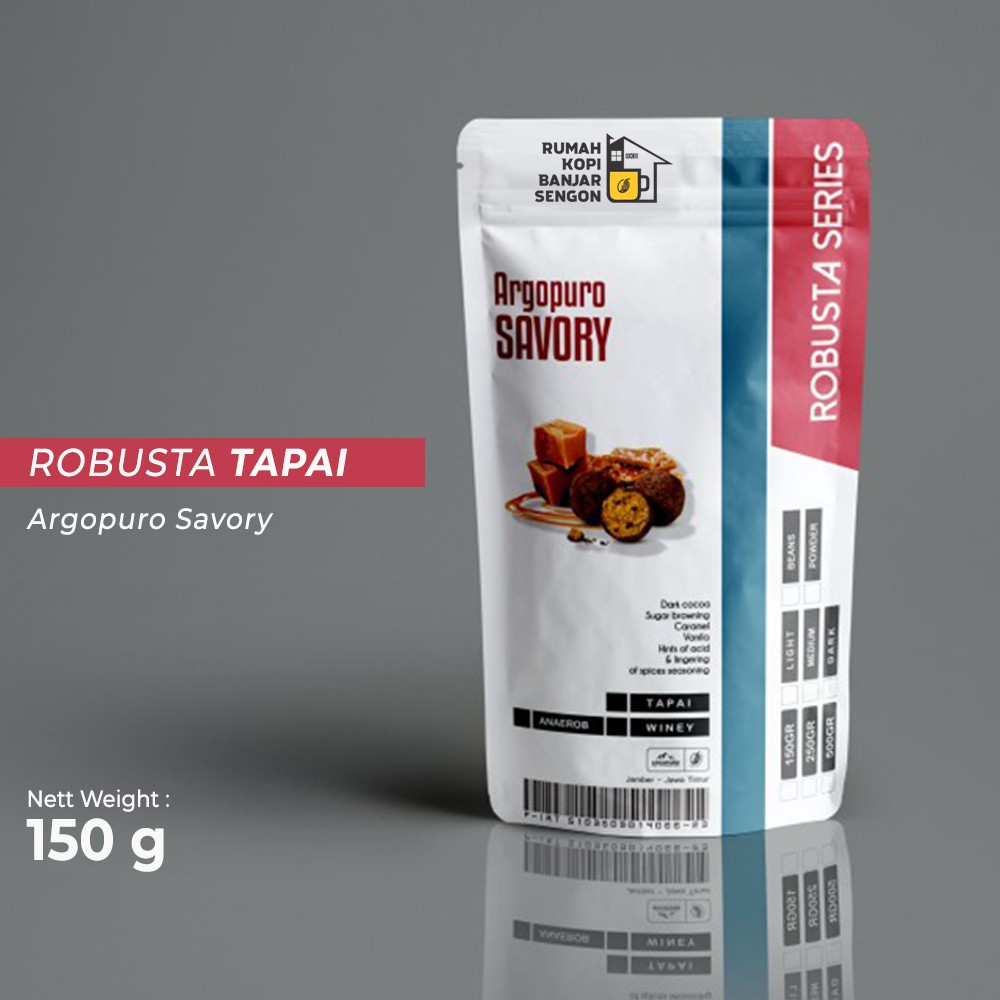 

KOPI ROBUSTA ARGOPURO TAPAI 150 GRAM COFFEE RKB JEMBER