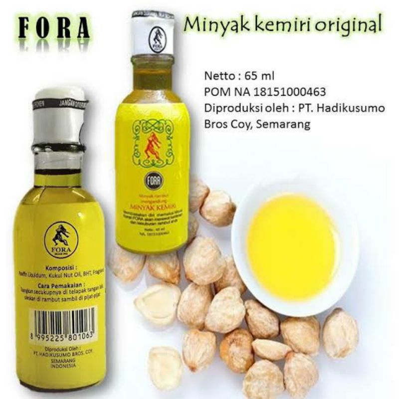 Minyak Kemiri Fora 65ml Minyak Kemiri Penyubur Rambut Menebalkan Rambut