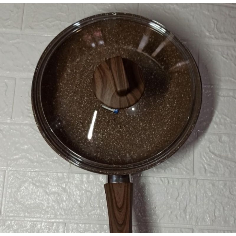 pero deep frying pan 24cm dengan tutup kaca