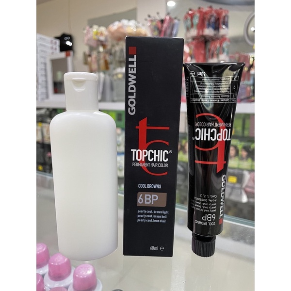 Goldwell Topchic Hair Color 60ml &amp; Oxydant 120ml Kode 6BP