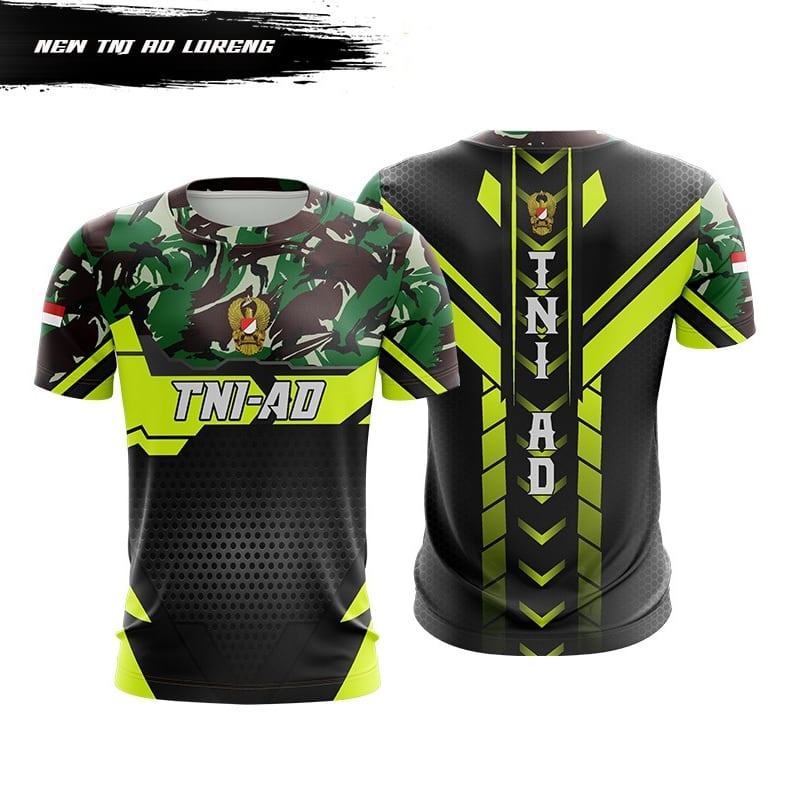 kaos jersey new TNI AD hijau