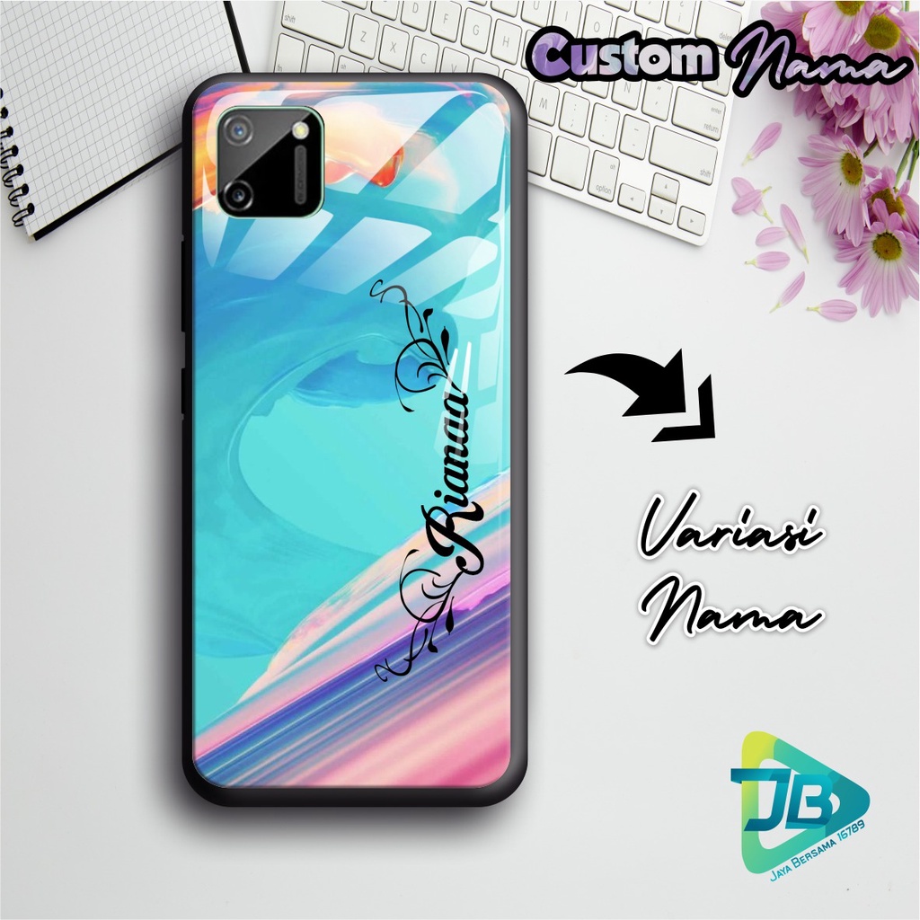 SOFTCASE BACK CASE GLASS KACA CUSTOM NAMA OPPO VIVO XIAOMI SAMSUNG REALME IPHONE ALL TYPE JB4867