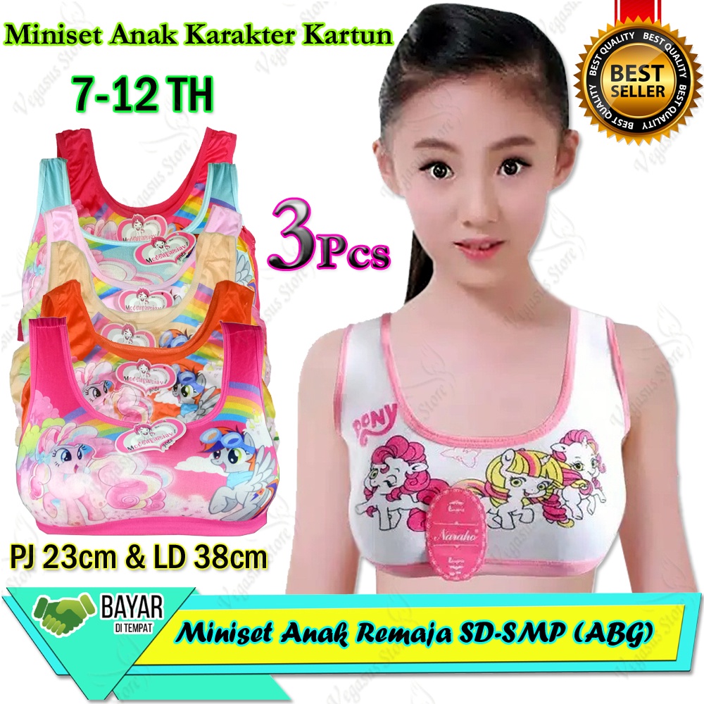 6Pcs Miniset Anak Perempuan SD-SMP Remaja ABG  6-12Tahun-Miniset Anak karakter Kartun Pony/LOL-Vegasus Store (COD)