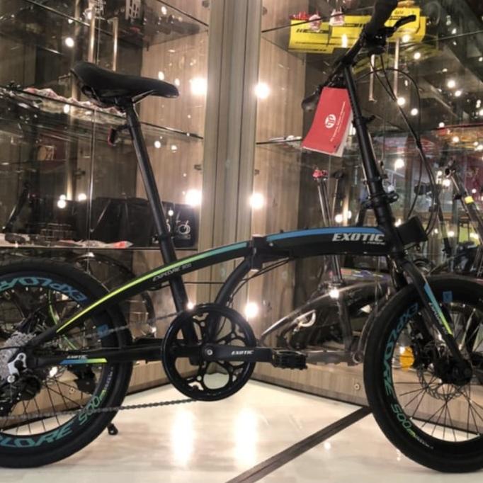 Sepeda Lipat Alloy 20" Exotic Explore 500 9 Speed Hydraulic Disc Brake