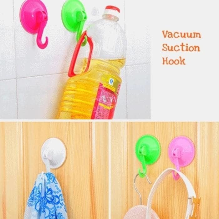 Travelmate Gantungan Sistem Vacuum extra Kuat / Suction Hooks / Cop Kait / Kaca / Mandi / Handuk