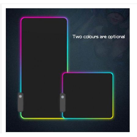 [TOSERBA_EMAK] - Gaming Mouse Pad Glowing RGB LED High Precision 300 x 780 x 4 mm - GMS-WT5 - Black