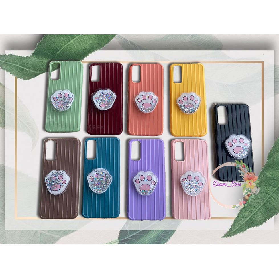 softcase popsocket glitter Oppo A3s A1k A5 A9 2020 A7 F9 A5s A31 A52 A92 A37 A53 A83 F1s F11 DST1298