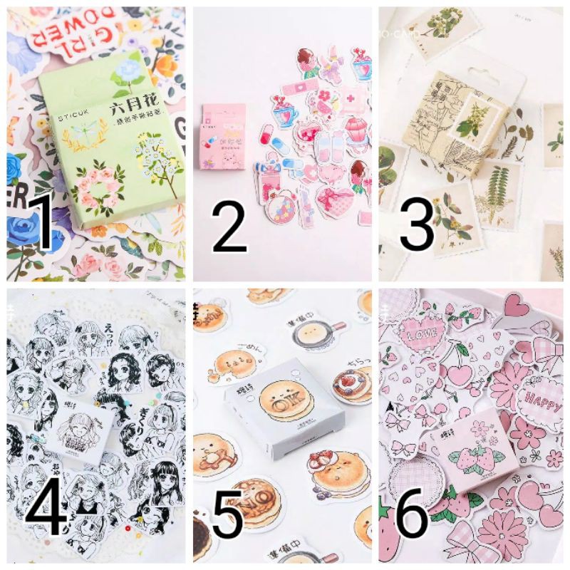 

2) 45pcs sticker lucu untuk scrapbook