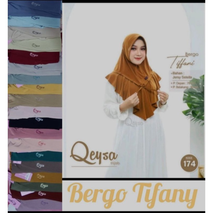 Qeysa Hijab Original Kode 174 / Qeysa Bergo Tifany