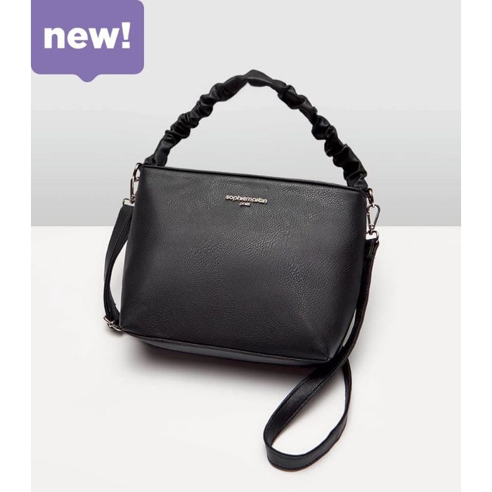 Tas Selempang Murah Kekinian FRISE BAG  MINI TOTE BLACK Sophie Martin