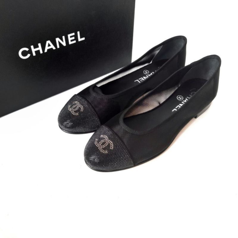 Chanel Ballerina Black Shoes Original