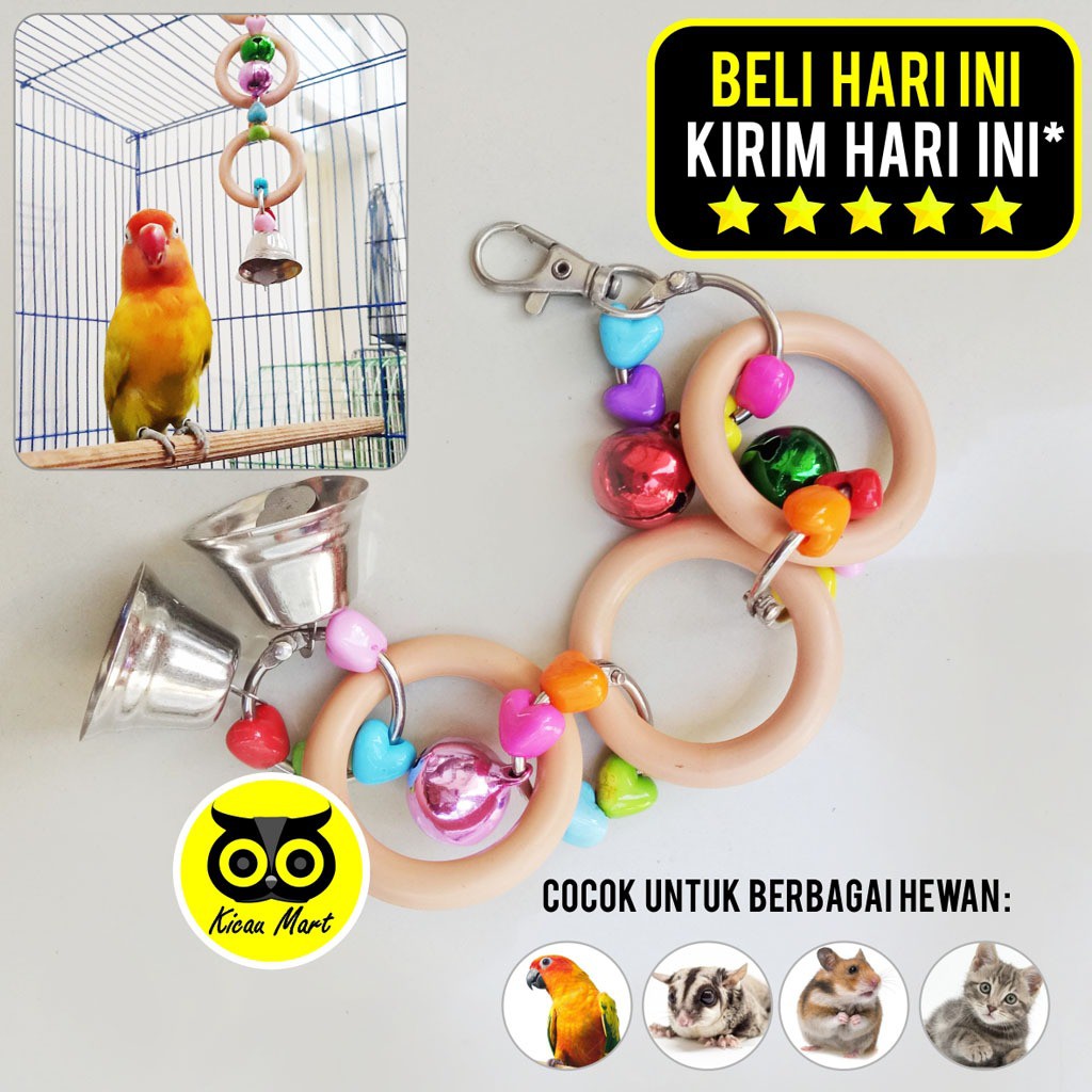 GIGITAN BURUNG LOVEBIRD CINCIN GLOBE NET COKOTAN MAINAN PARROT KAKATUA FALK PARKIT HAMSTER RBCJL