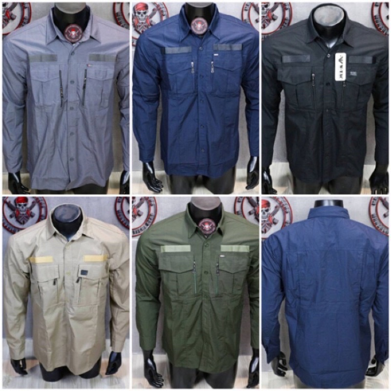 kemeja wtac tactical lengan panjang premium