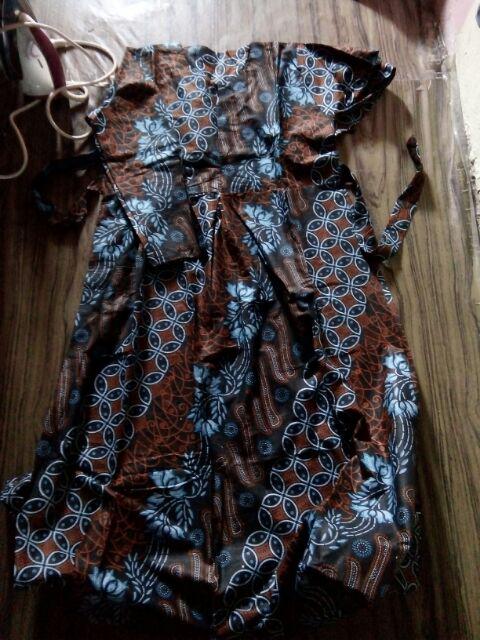 Asifa Batik Hrb026 Kenongo Kemeja Tosca Pendek Pekalongan Padi M L Xl Sogan Tulis Halus Kemeja Batik